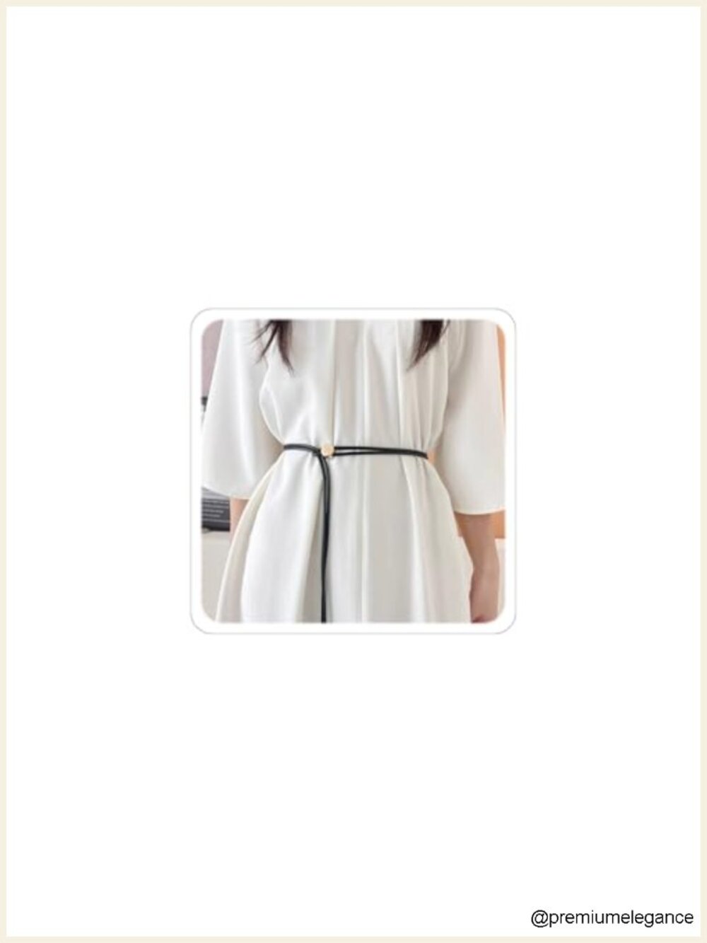 Women's Faux Leather Rope Tie Belt for Dresses Adjustable Waist Cinch